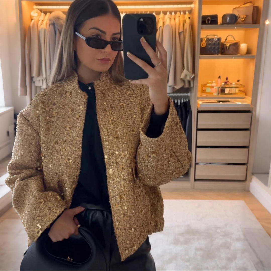 Jane - Golden Sequin Jacket